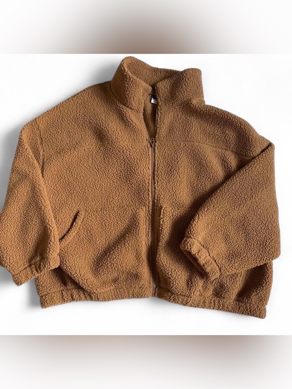 Old Navy Teddy Zip-Up Jacket Size XXL Brown
